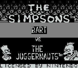 Simpsons The Bart vs the Juggernauts (USA-Europe) (GB)