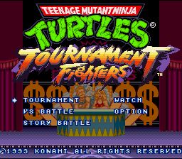 Teenage Mutant Ninja Turtles Tournament Fighters (Europe) (SNES)